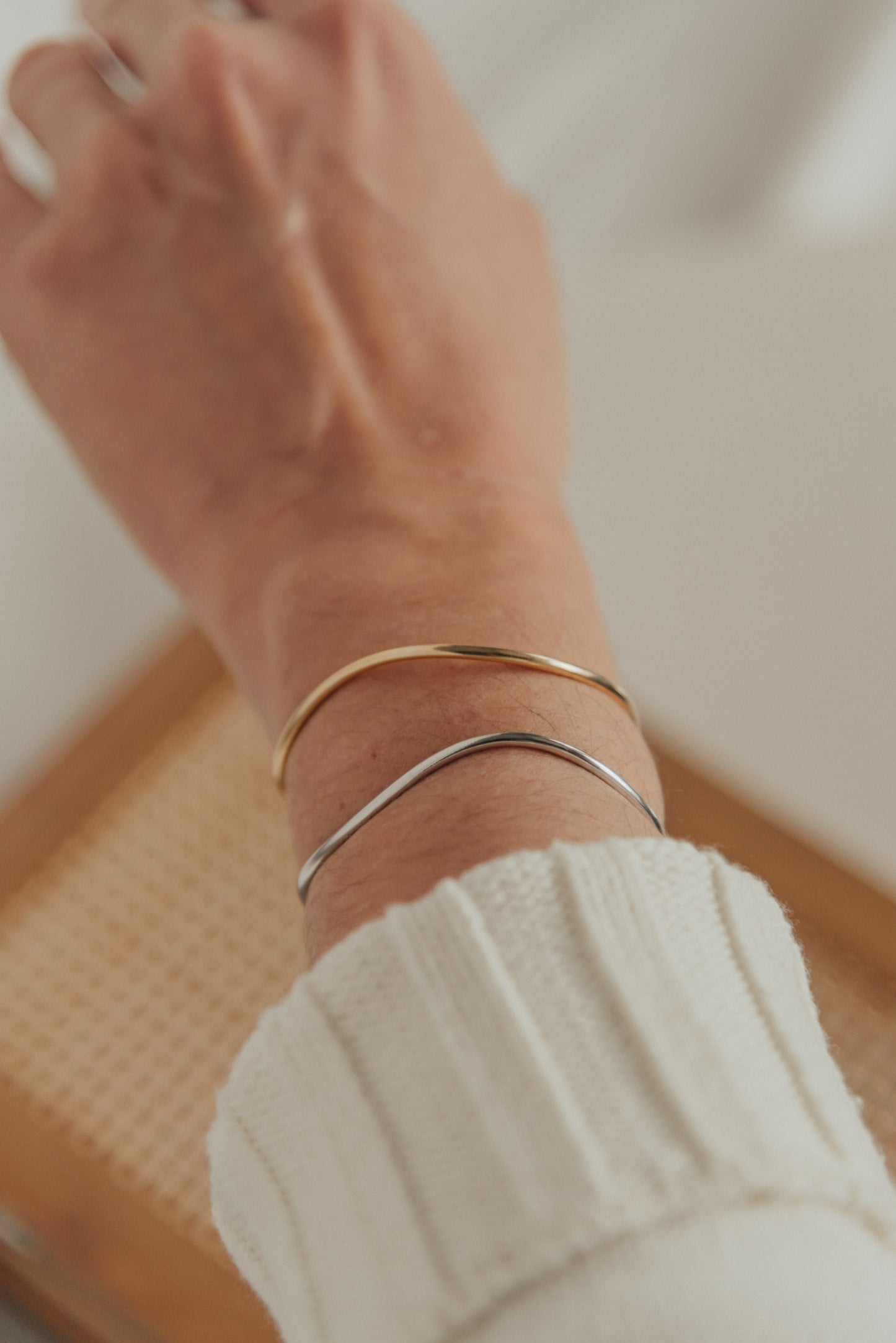 Bracelete Onda Prateado