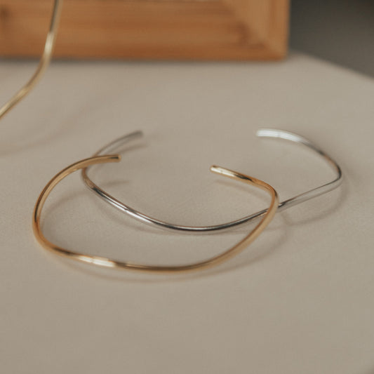 Bracelete Onda Prateado