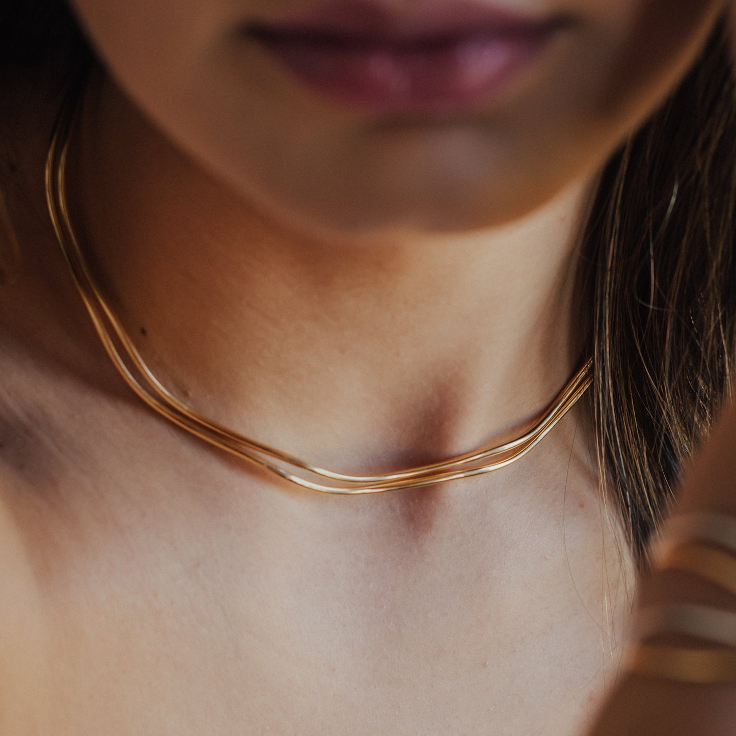 Gargantilha Onda Dourada