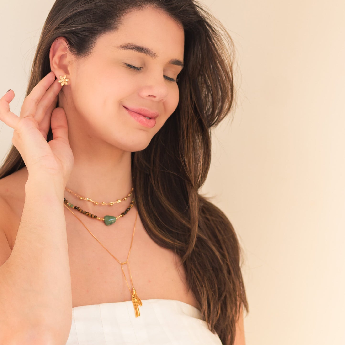 Colar Tassel Dourado